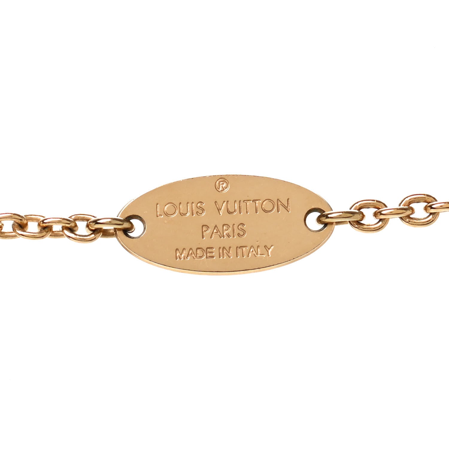 Louis Vuitton Essential V Necklace Gold 3 of 4