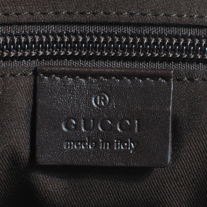 Gucci Monogram Medium Double Buckle Flap Messenger Bag Beige Dark Brown 6 of 7
