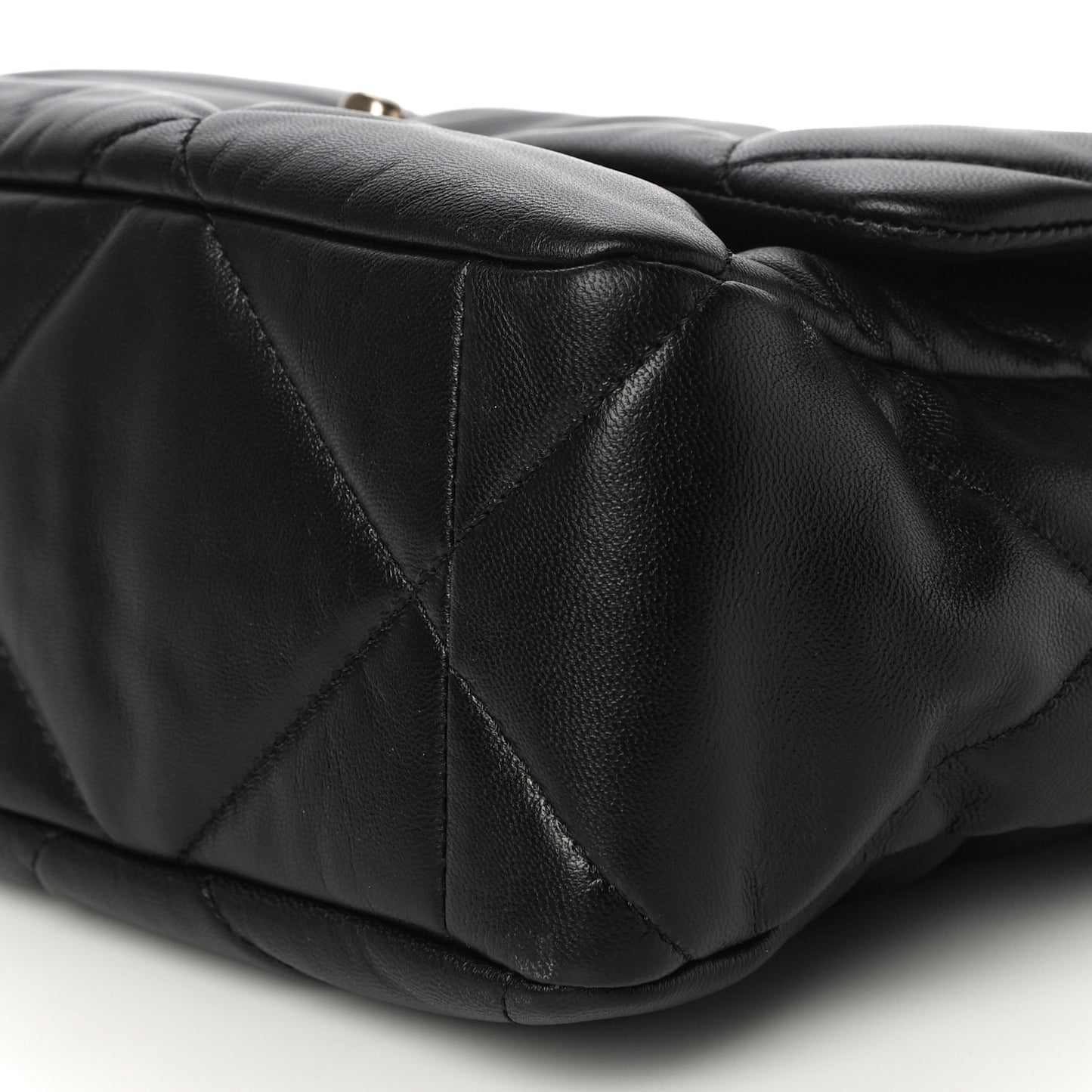 Goatskin Quilted Large Chanel 19 Flap Black