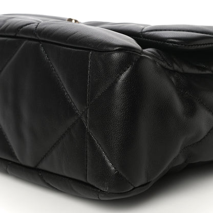 Chanel Goatskin Quilted Large Chanel 19 Flap Black 10 of 10