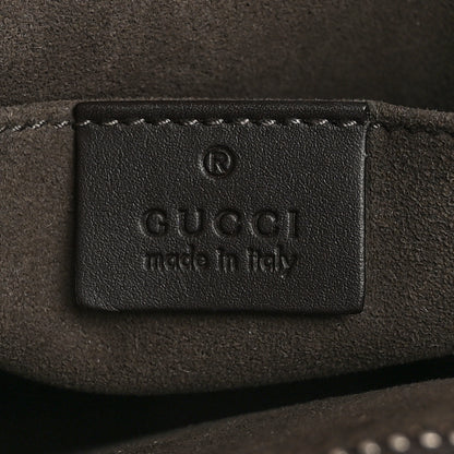 Gucci GG Supreme Monogram Selleria Calfskin Web New Web Cosmetic Case Beige Ebony Cocoa 6 of 9