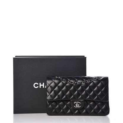 Chanel Lambskin Quilted Medium Double Flap Black 12 of 12