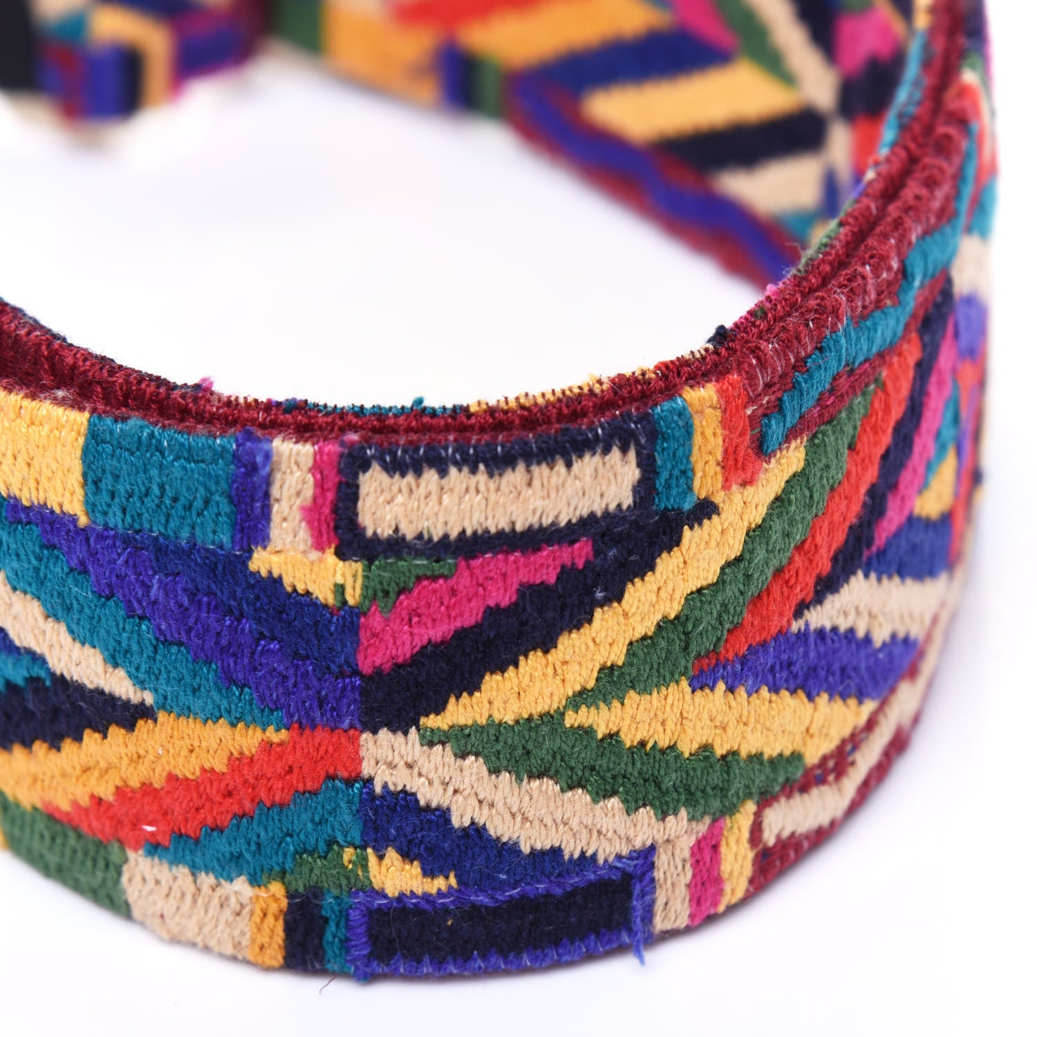Valentino Garavani Canvas Native Couture 1975 Embroidered Rockstud Guitar Strap Multicolor 6 of 7