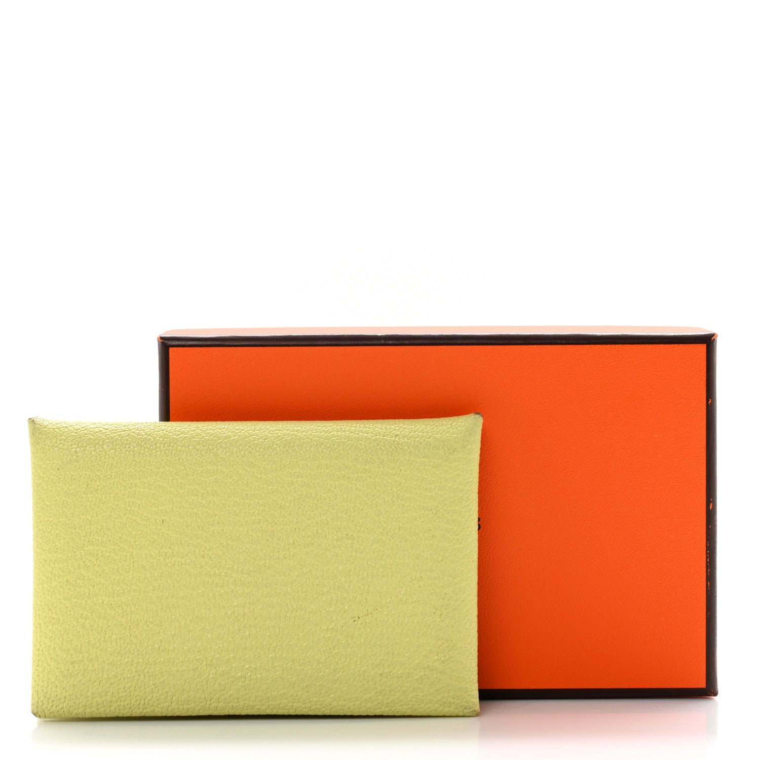Hermes Chevre Mysore Verso Calvi Card Case Jaune Bourgeon Nata 7 of 8