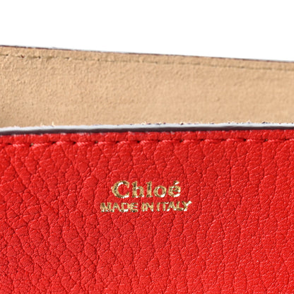 Chloe Grained Lambskin Drew Shoulder Bag Plaid Red 5 of 9