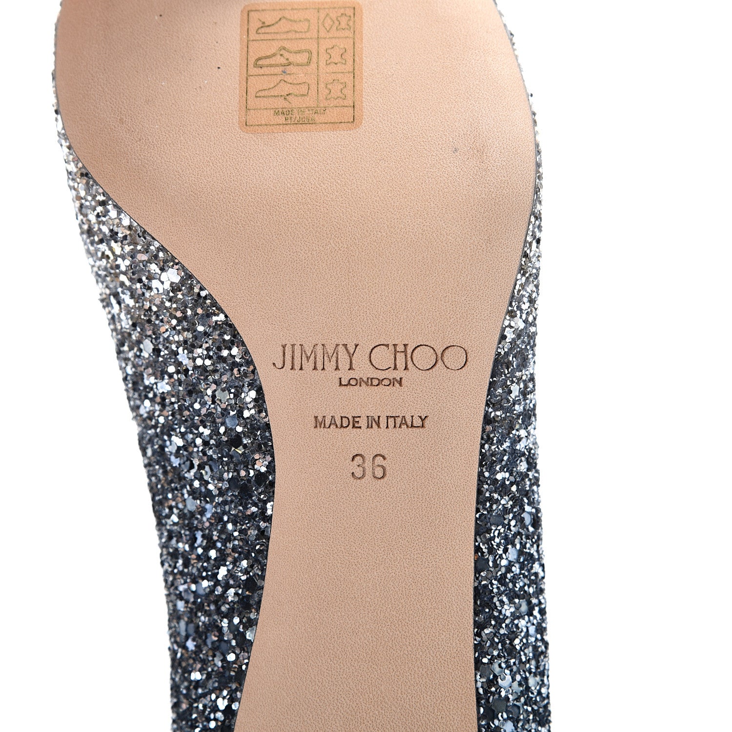 Jimmy Choo Glitter Pointy Toe Romy 60 Pumps 36 Silver Dusk Blue 7 of 9