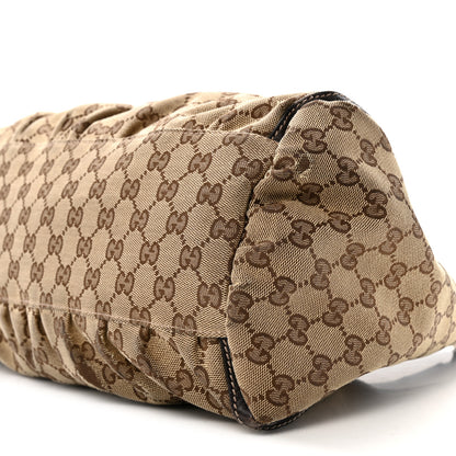 Gucci Monogram Large D Gold Hobo Dark Brown 10 of 17