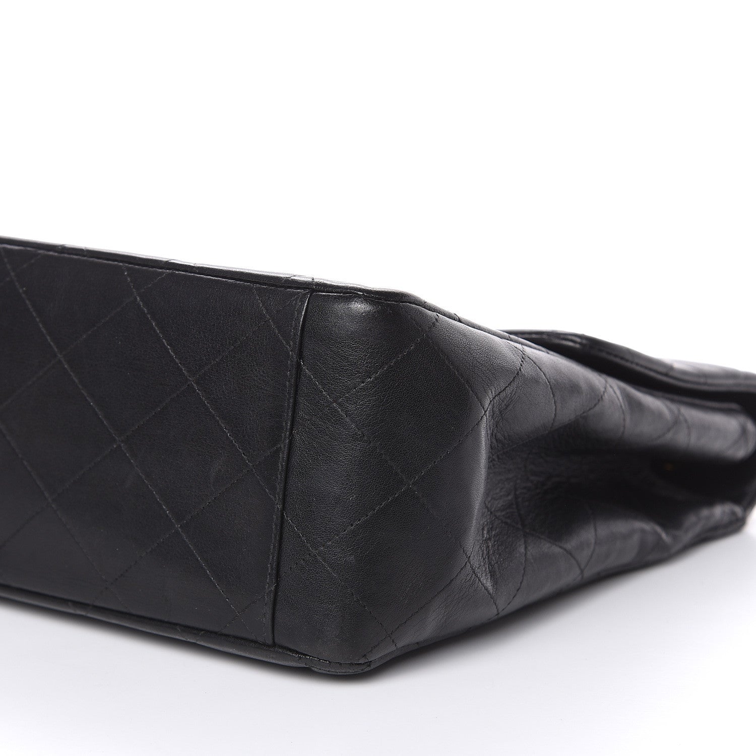 Chanel Lambskin Quilted XL Jumbo Single Flap Black 10 of 16