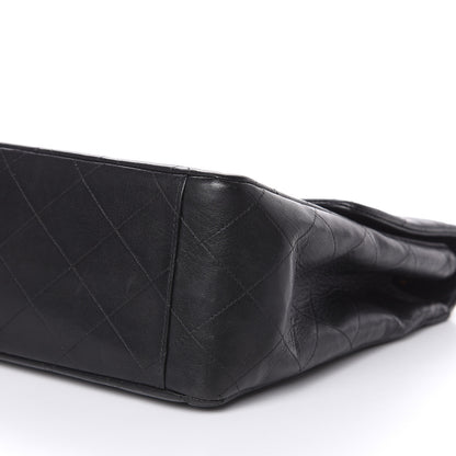 Chanel Lambskin Quilted XL Jumbo Single Flap Black 10 of 16