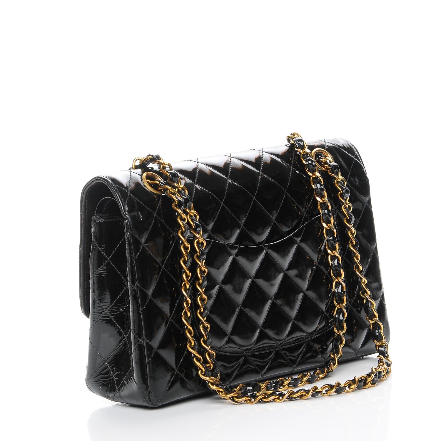 Chanel Patent Quilted Medium Double Flap Black 3 of 16
