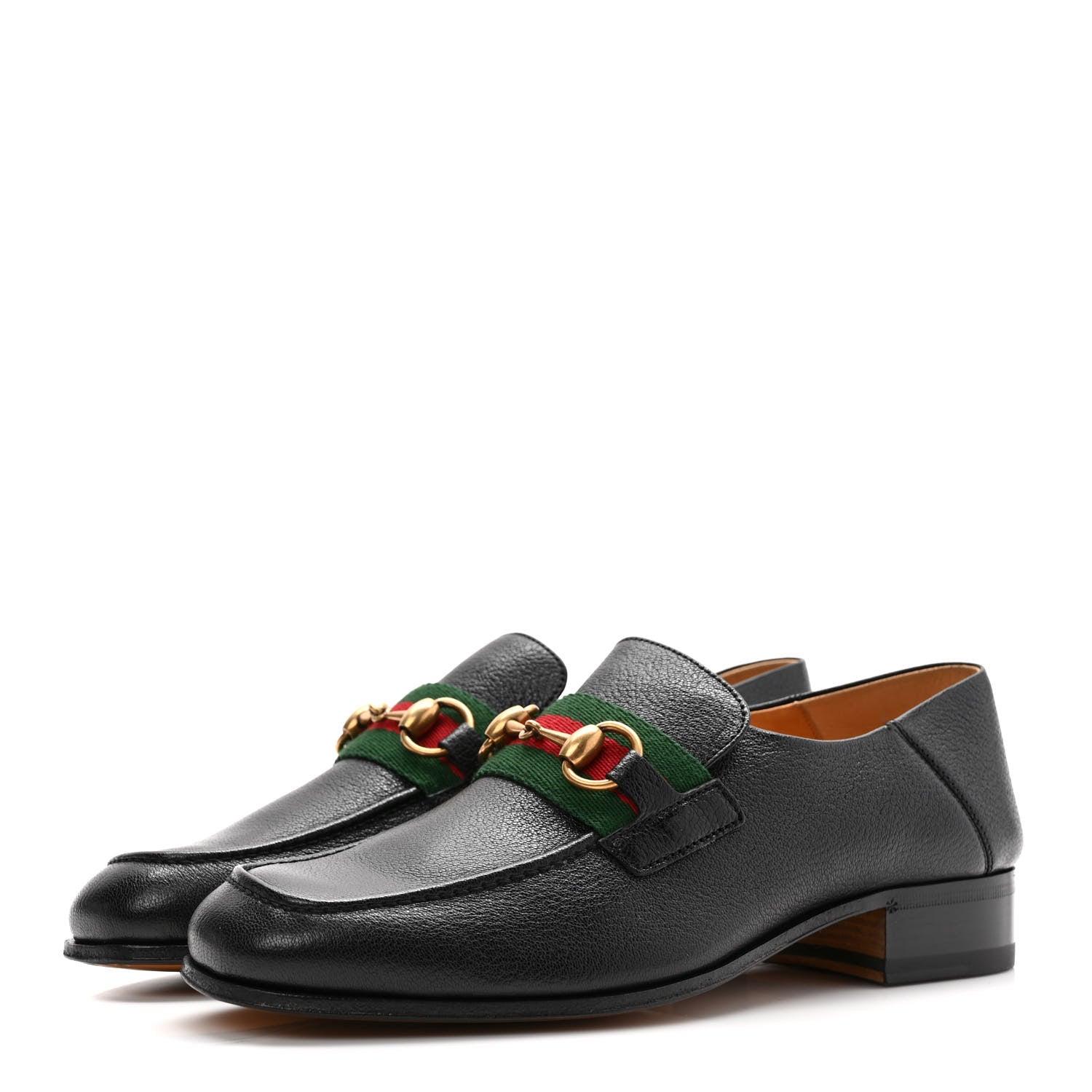 Gucci Havely Kid Web Mens Horsebit Loafers 6 Black 3 of 8