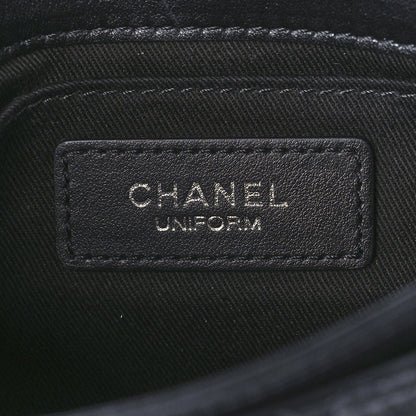 Chanel Calfskin Quilted CC Uniform Flap Belt Bag Black 6 of 13