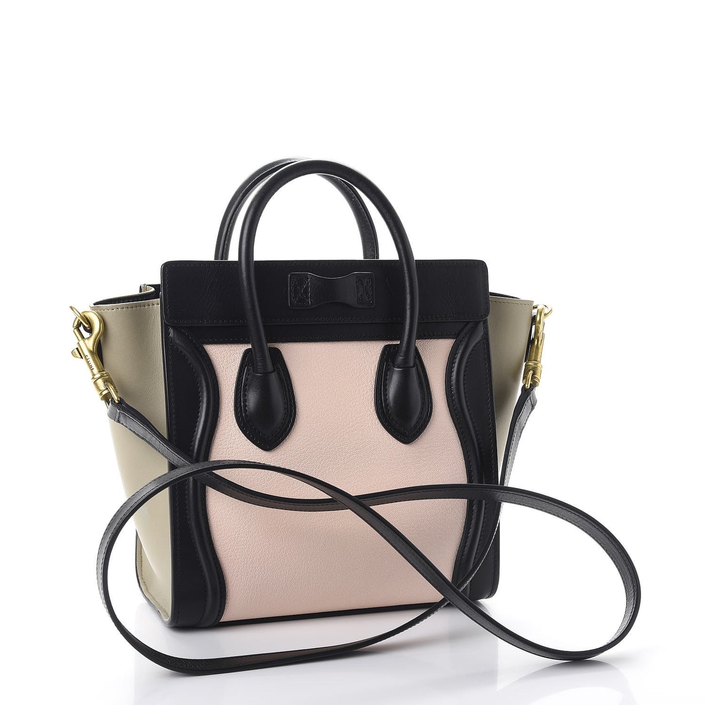 Smooth Drummed Calfskin Nano Tri-Color Luggage Light Rose