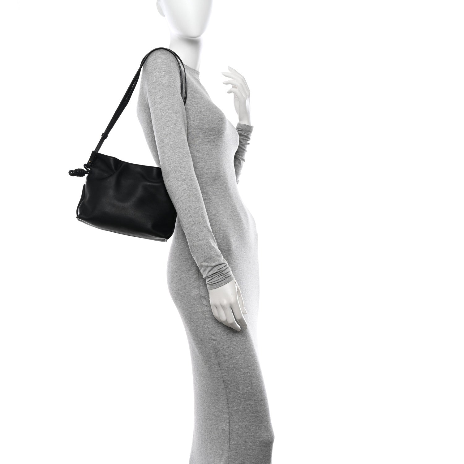 Loewe Calfskin Mini Flamenco Knot Clutch Black 2 of 10