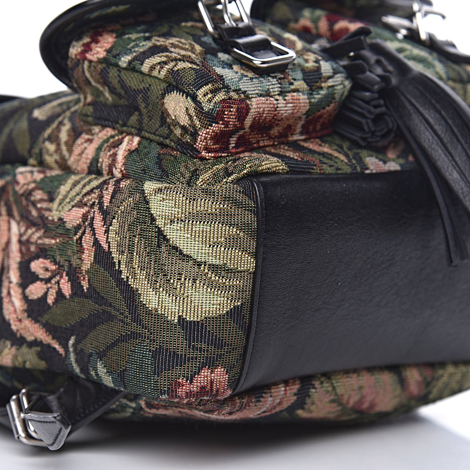 Saint Laurent Canvas Floral Print Festival Backpack Black 10 of 12