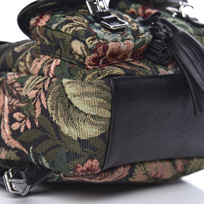Saint Laurent Canvas Floral Print Festival Backpack Black 10 of 12