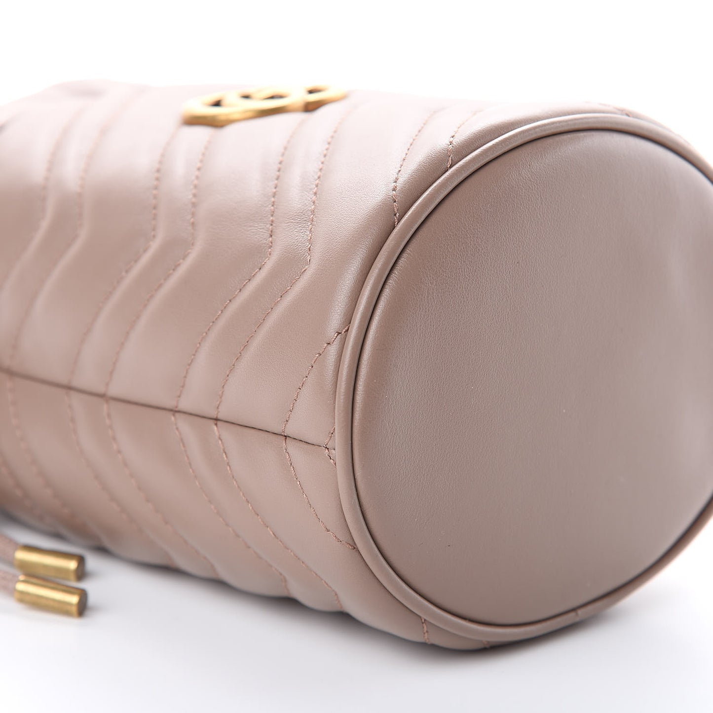 Calfskin Matelasse Mini GG Marmont 2.0 Bucket Bag Porcelain Rose