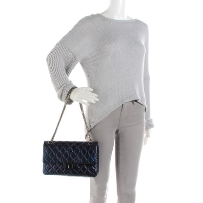 Chanel Metallic Calfskin Quilted 2.55 Reissue 226 Flap Blue 2 of 8