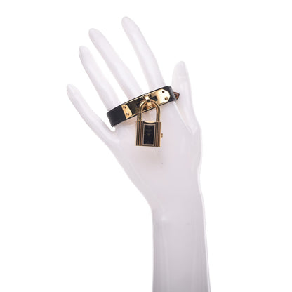 Hermes Stainless Steel Courchevel 20mm Kelly Cadena Quartz Watch Noir 2 of 5