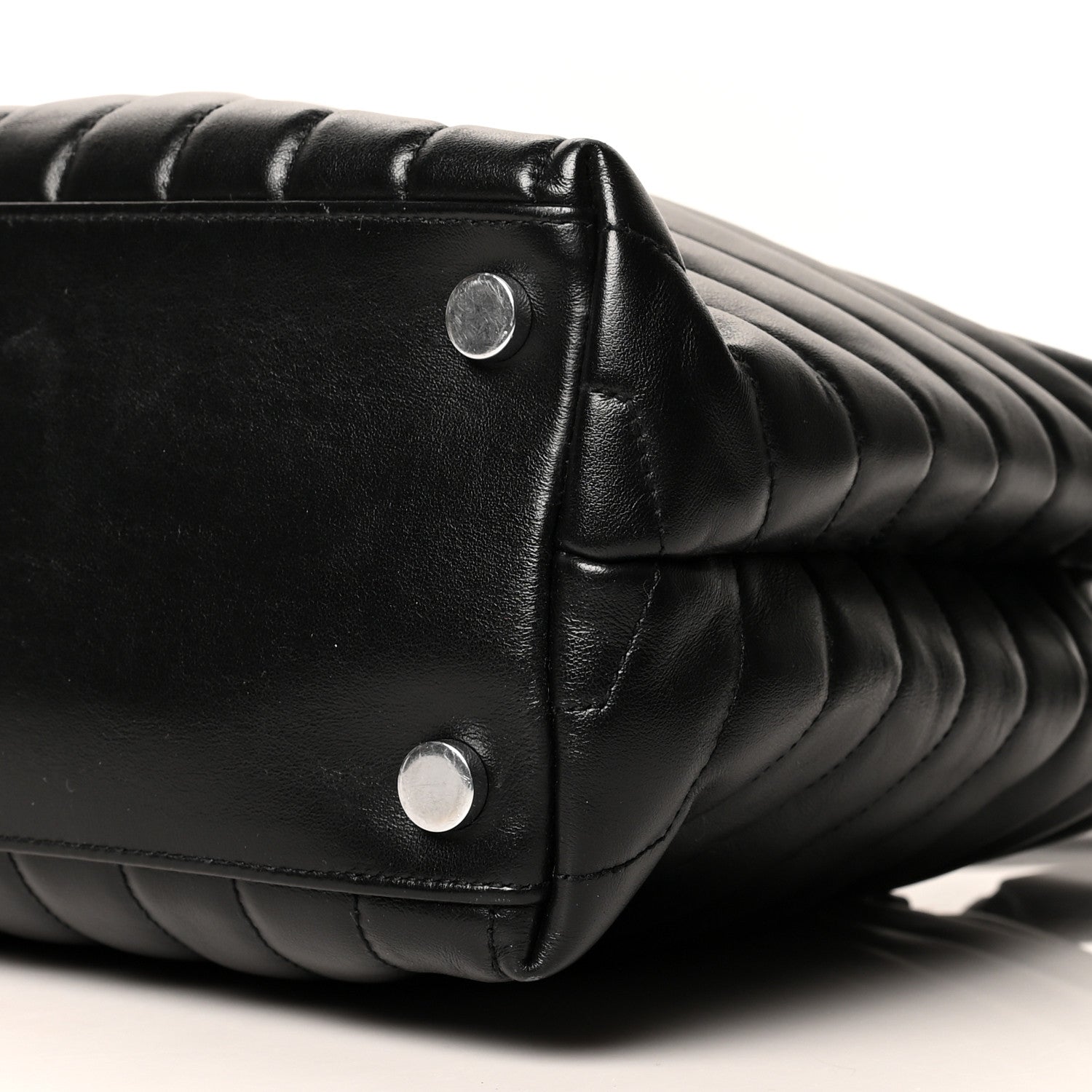 Saint Laurent Calfskin Y Quilted Monogram Large Loulou Shopper Black 12 of 16