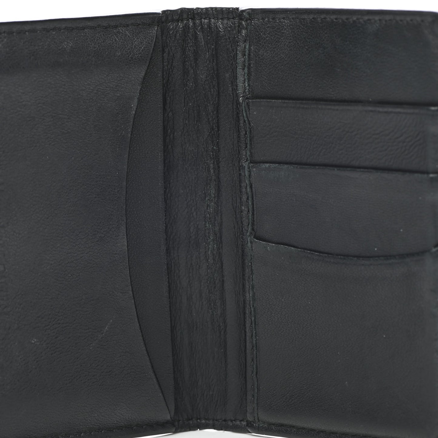 Calfskin Croc Embossed Skull Pocket Organizer Black