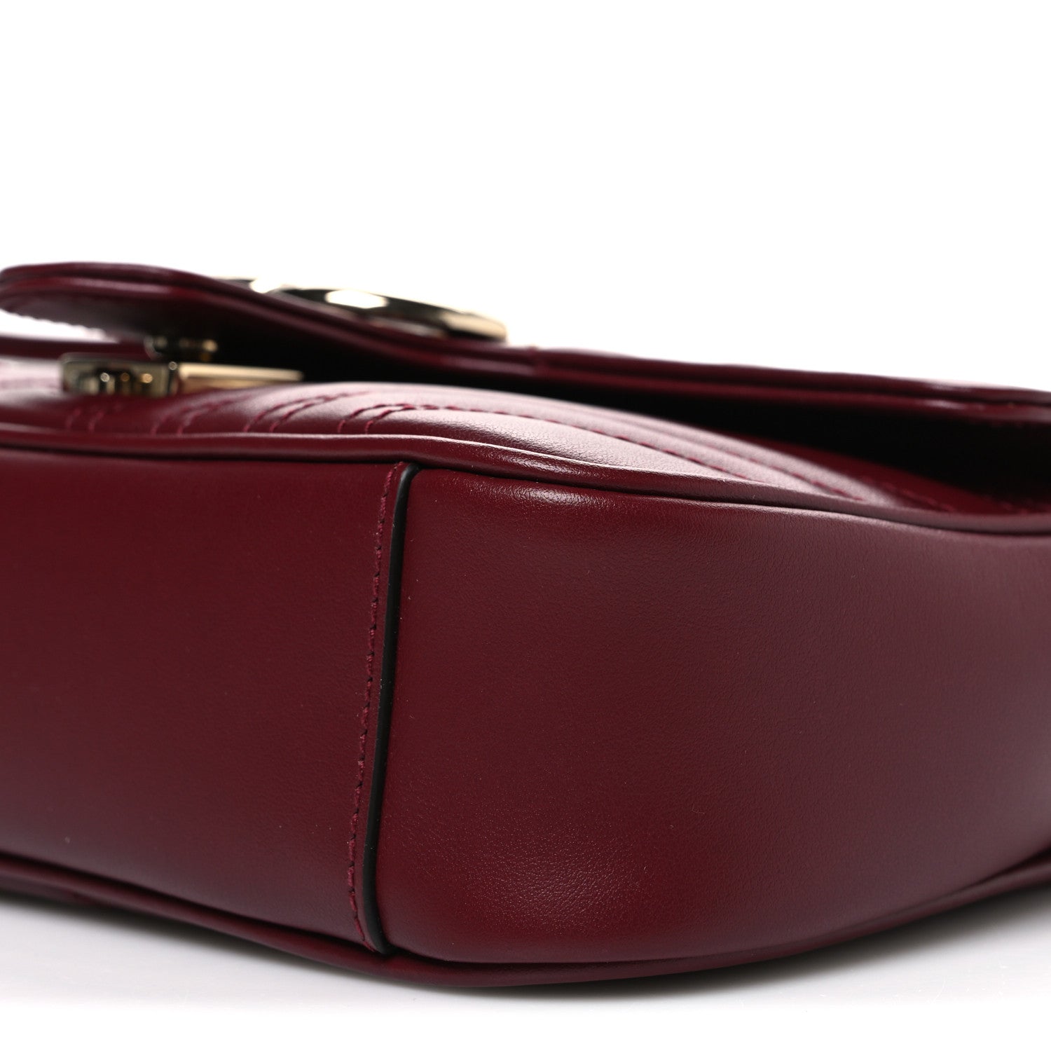 Gucci Calfskin Matelasse Mini GG Marmont Shoulder Bag Rosso Ancora 10 of 10