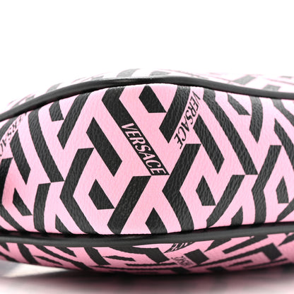 Versace Coated Canvas La Greca Signature Shoulder Bag Candy Black 9 of 12