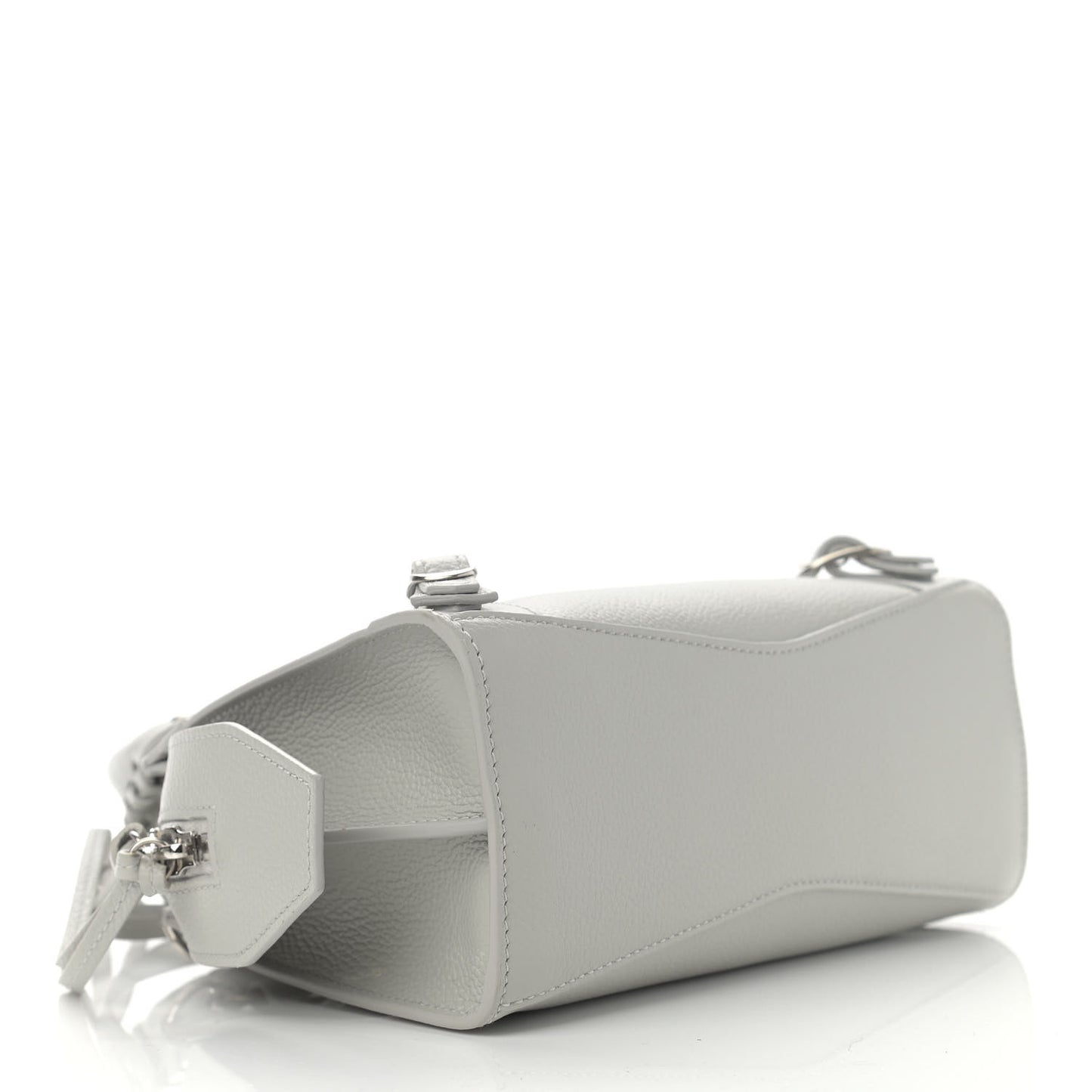 Grained Calfskin Neo Classic Silver Hardware Mini City Light Grey