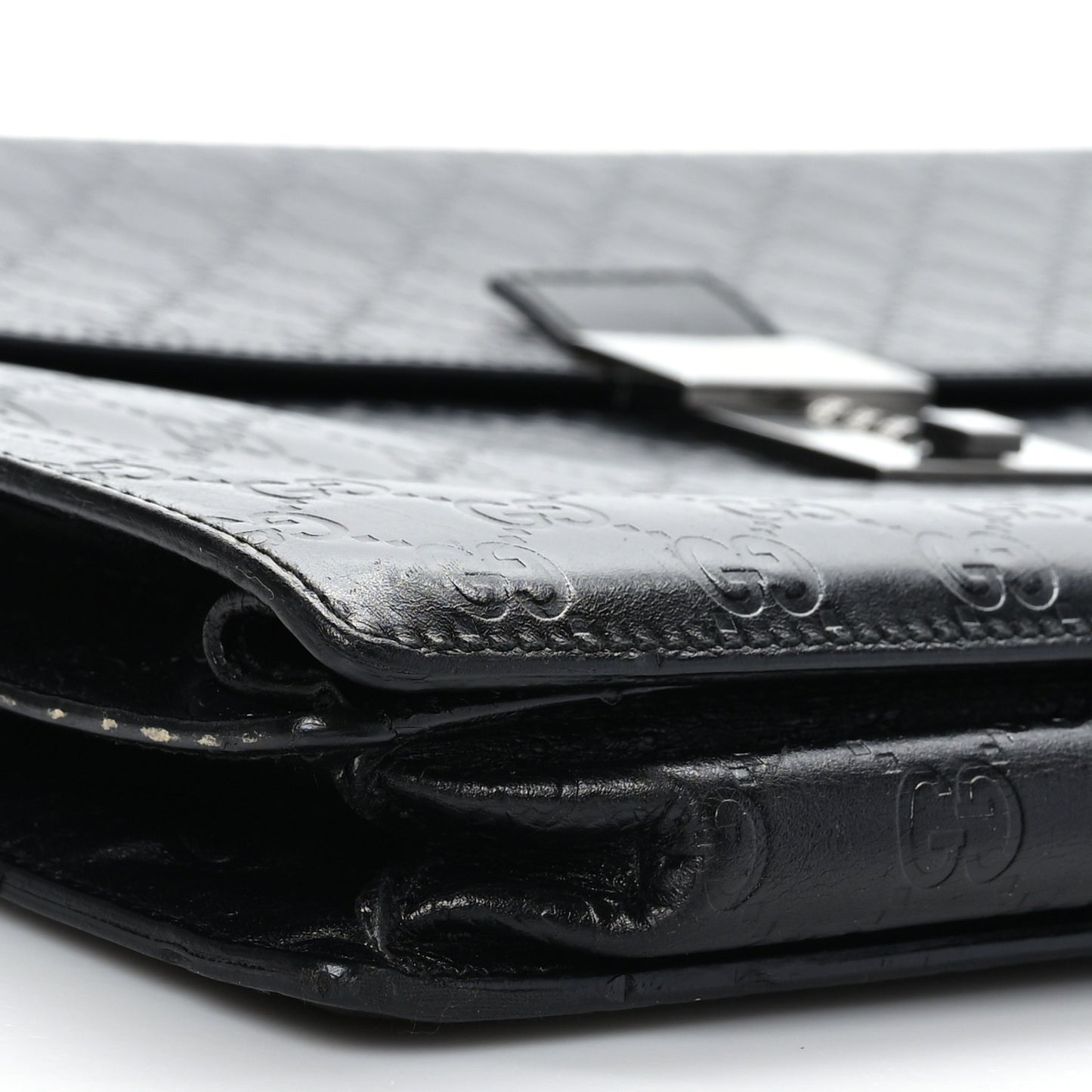 Guccissima Large Laptop Briefcase Black