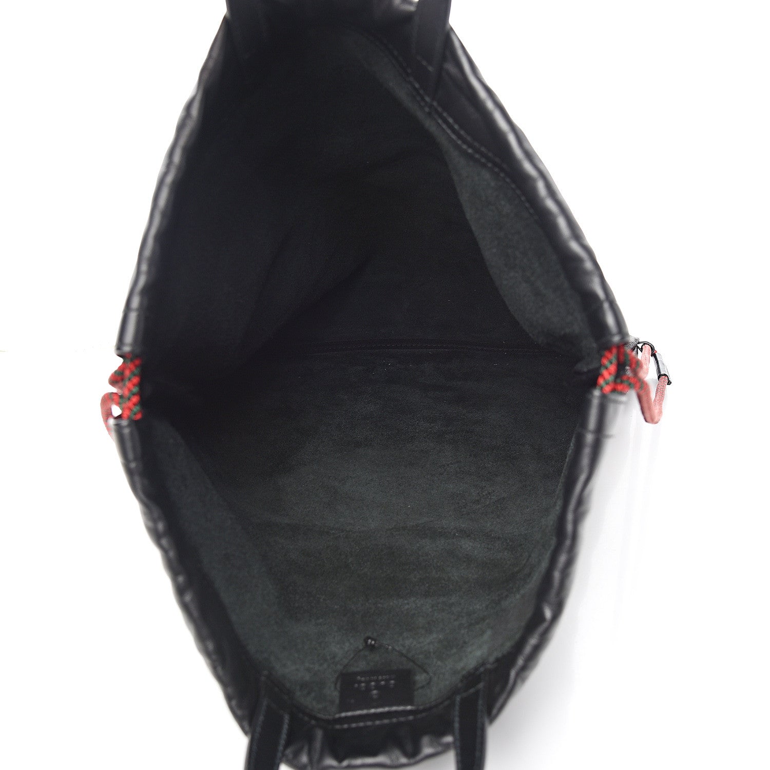 Gucci Calfskin Logo Drawstring Backpack Black 4 of 9