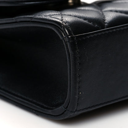 Chanel Lambskin Quilted Mini Trendy CC Chain Wallet Black 9 of 10