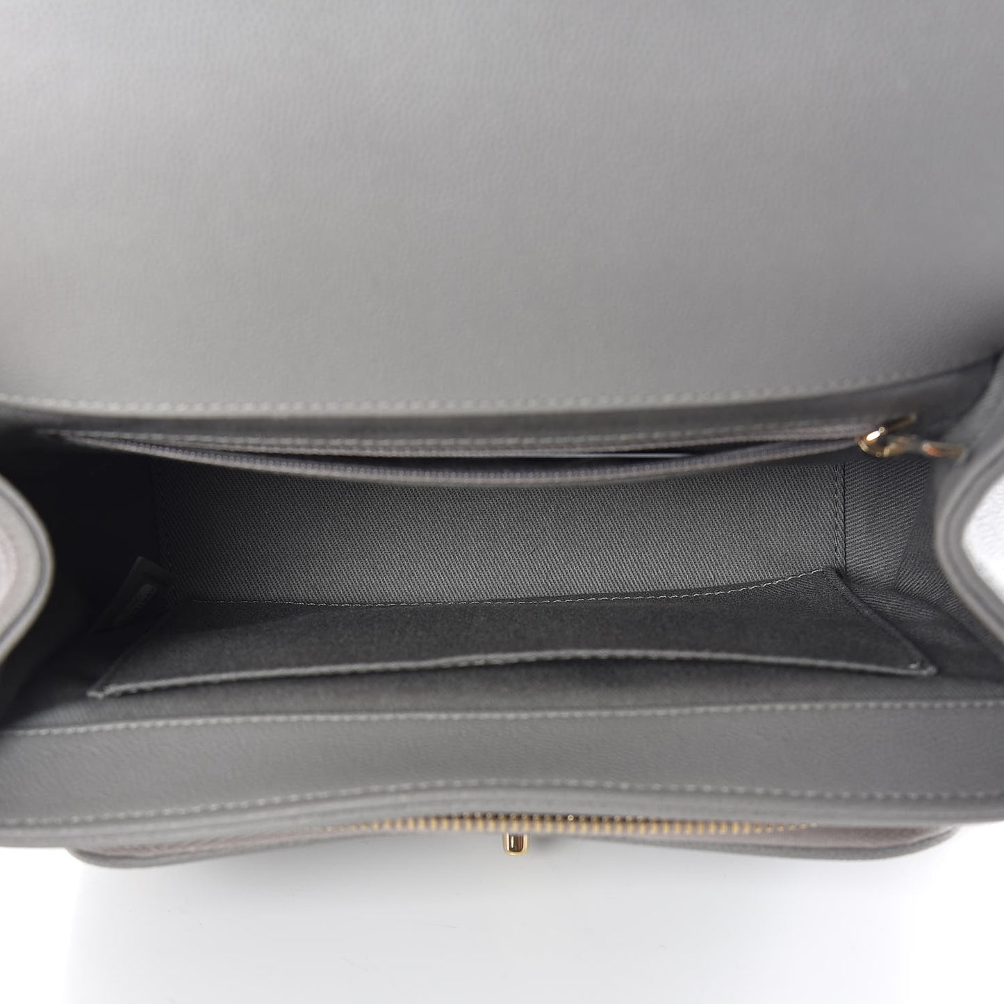 Caviar Quilted Medium Business Affinity Flap Grey