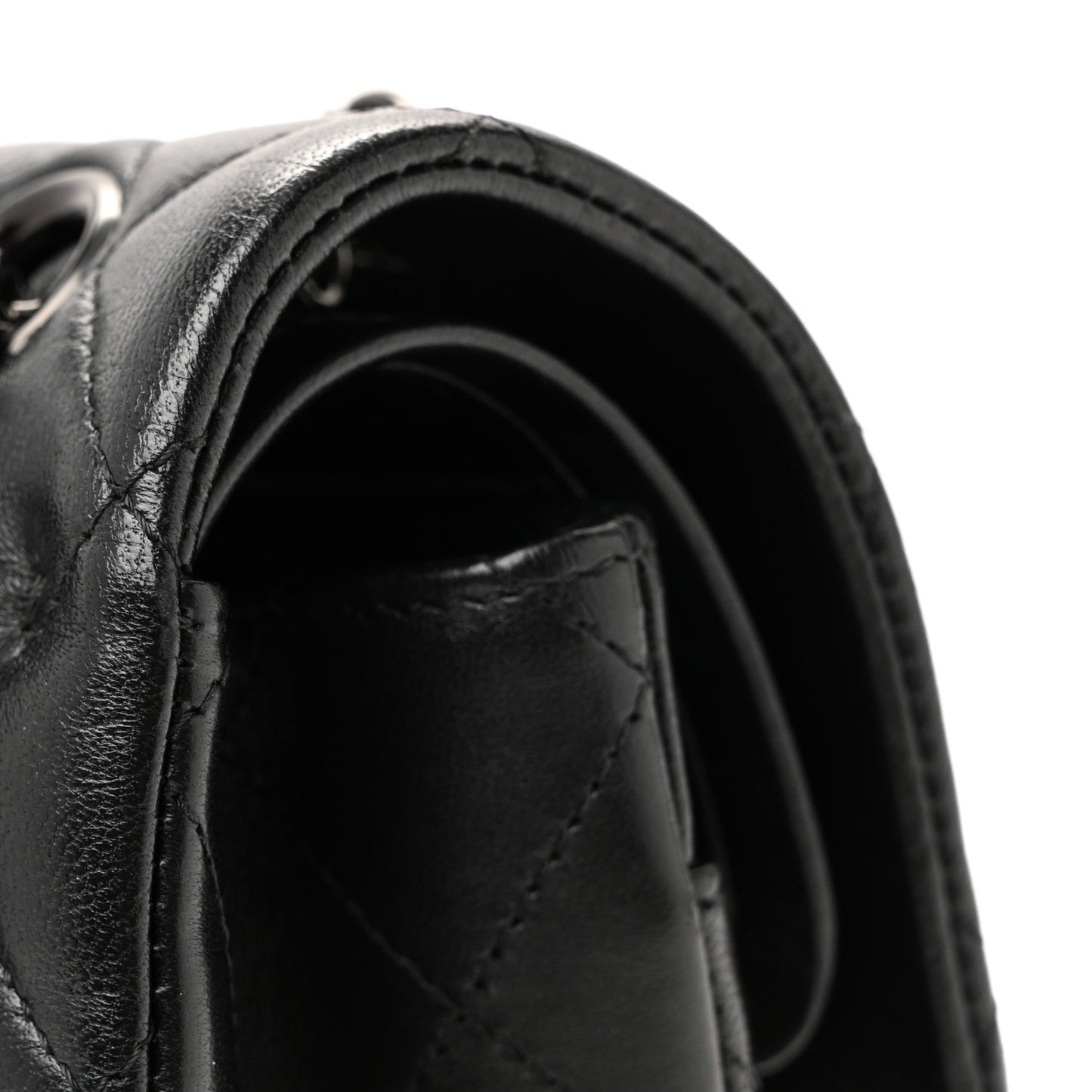 Lambskin Quilted Small Double Flap So Black