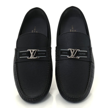 Louis Vuitton Taiga Mens Hockenheim Moccasin Loafers 9 Ardoise 5 of 11