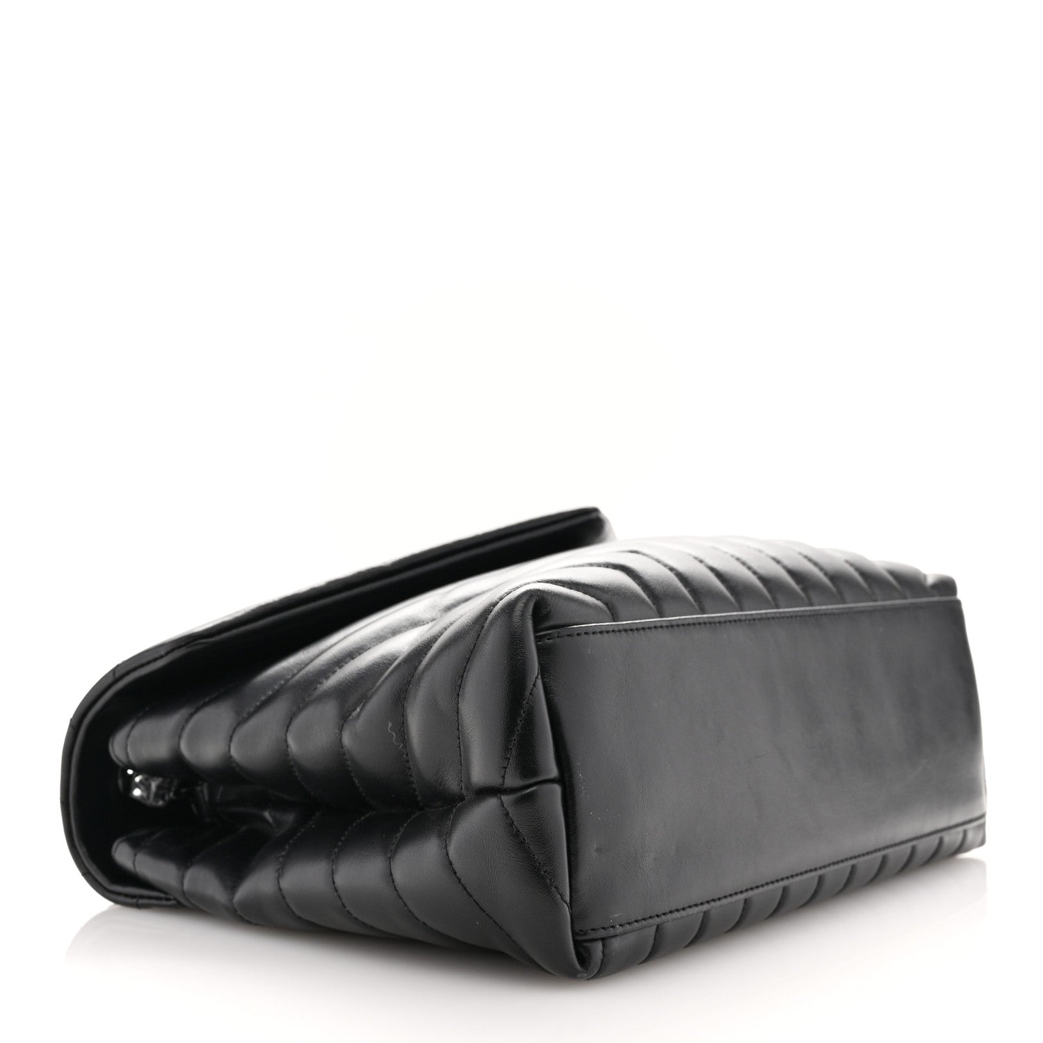 Saint Laurent Calfskin Y Quilted Monogram Monochrome Medium Loulou Chain Satchel Black 4 of 12