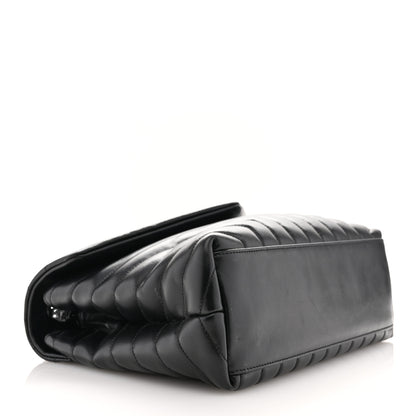 Saint Laurent Calfskin Y Quilted Monogram Monochrome Medium Loulou Chain Satchel Black 4 of 12