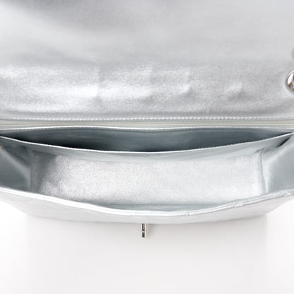 Chanel Metallic Lambskin Quilted Maxi Single Flap Silver 5 of 12