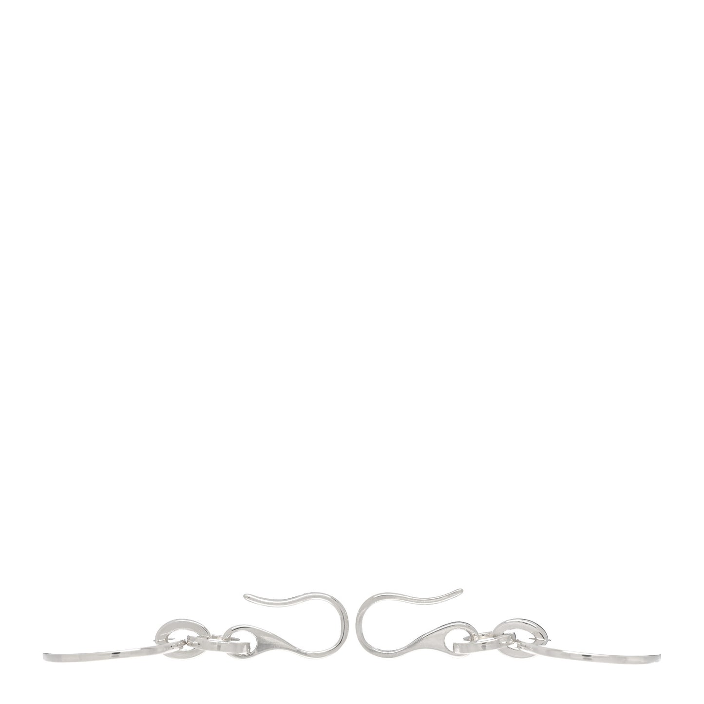 Sterling Silver Trademark Round Drop Earrings
