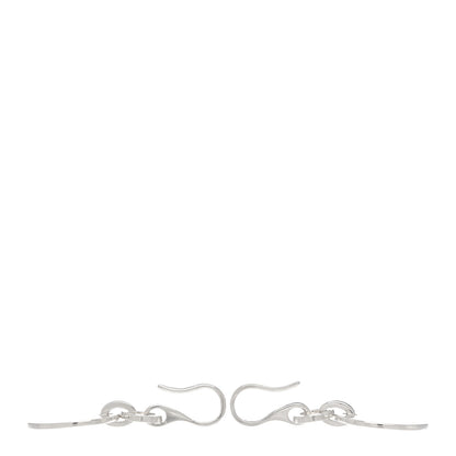 Gucci Sterling Silver Trademark Round Drop Earrings 3 of 5
