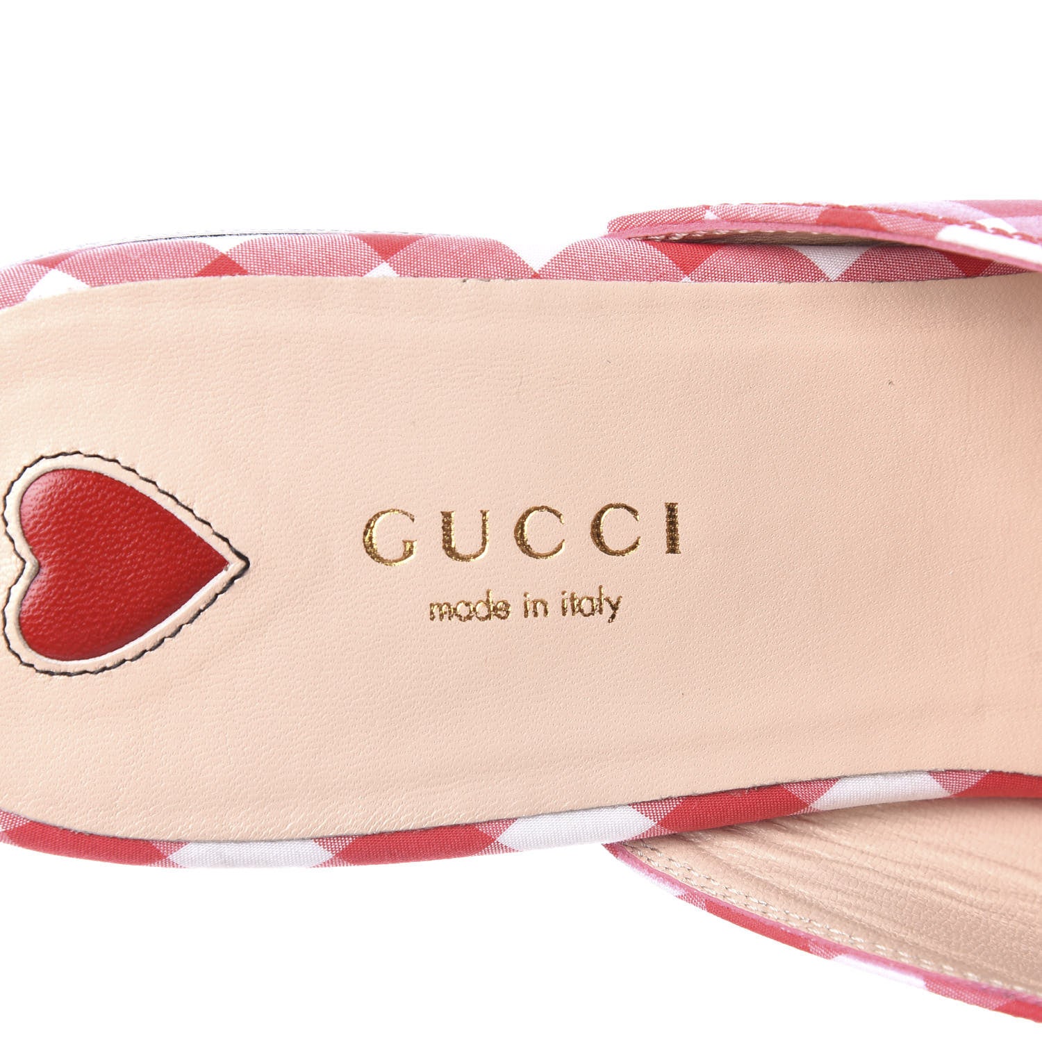 Gucci Cotton Gingham Womens Princetown Slippers 40 White Red 8 of 10