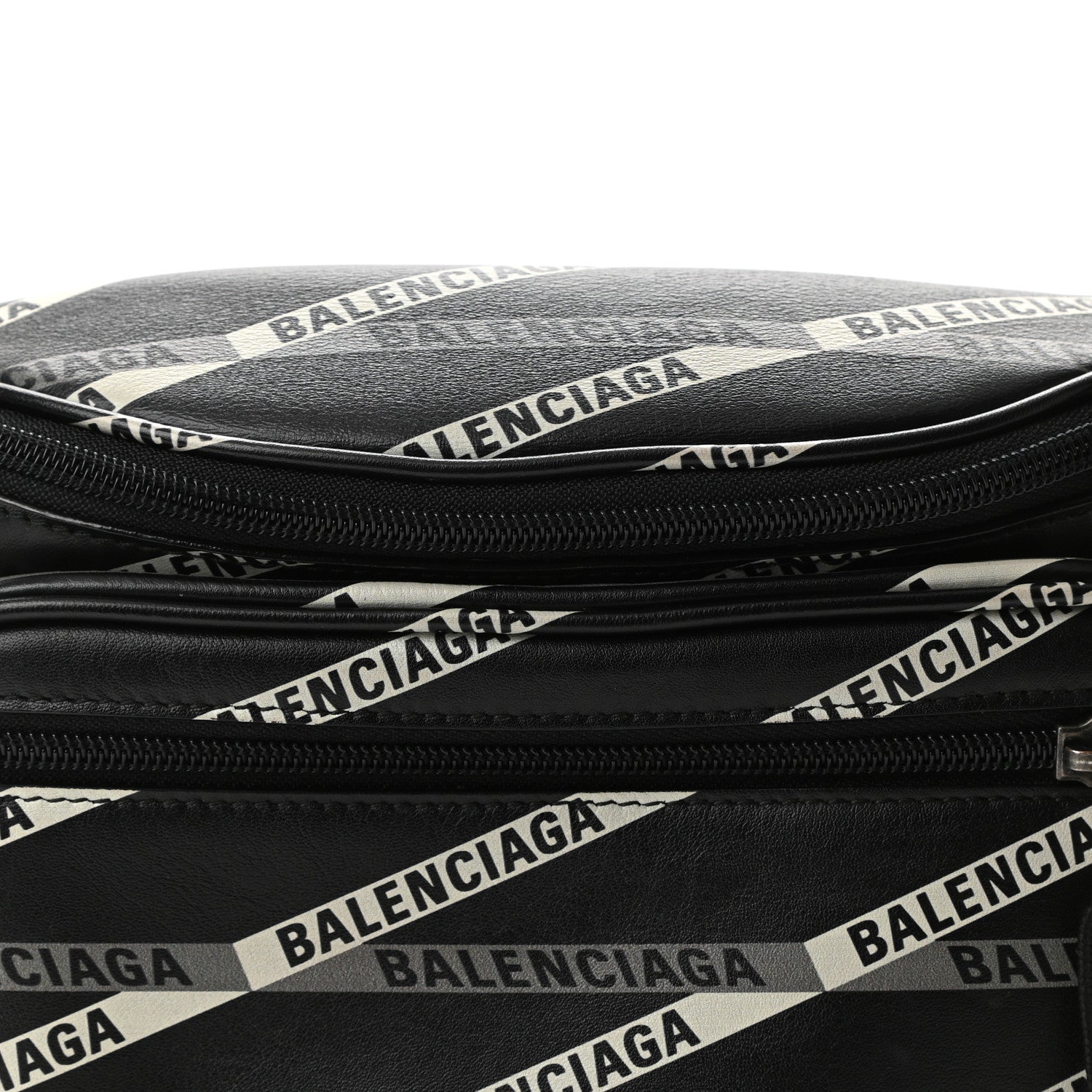 Balenciaga Smooth Calfskin Losange Monogram Explorer Belt Bag Black Grey 8 of 10