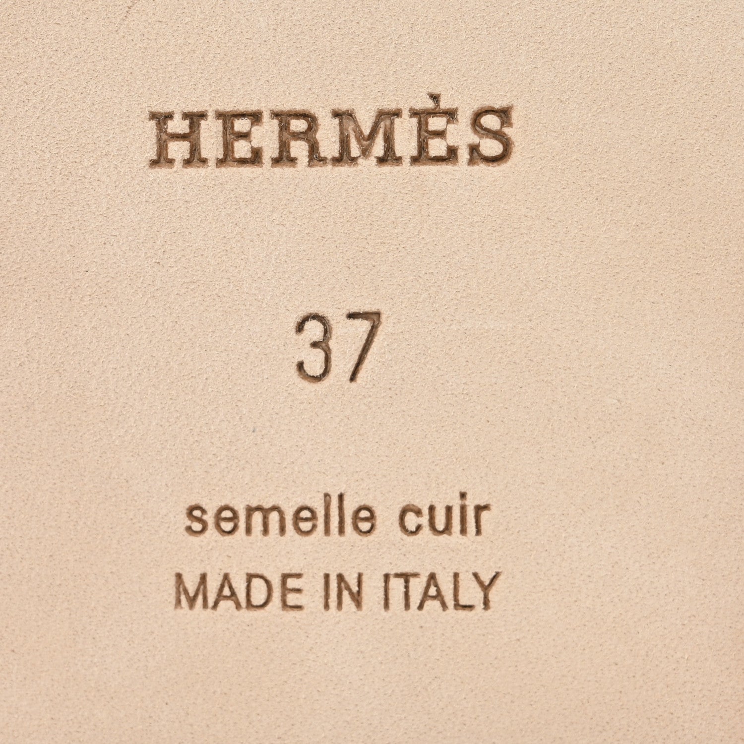 Hermes Box Calfskin Oran Sandals 37 White 7 of 10