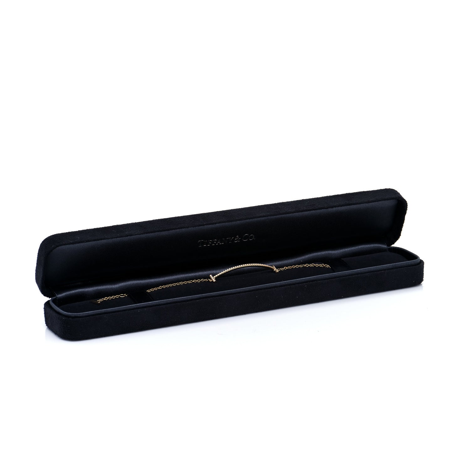 18K Yellow Gold Diamond T Smile Bracelet