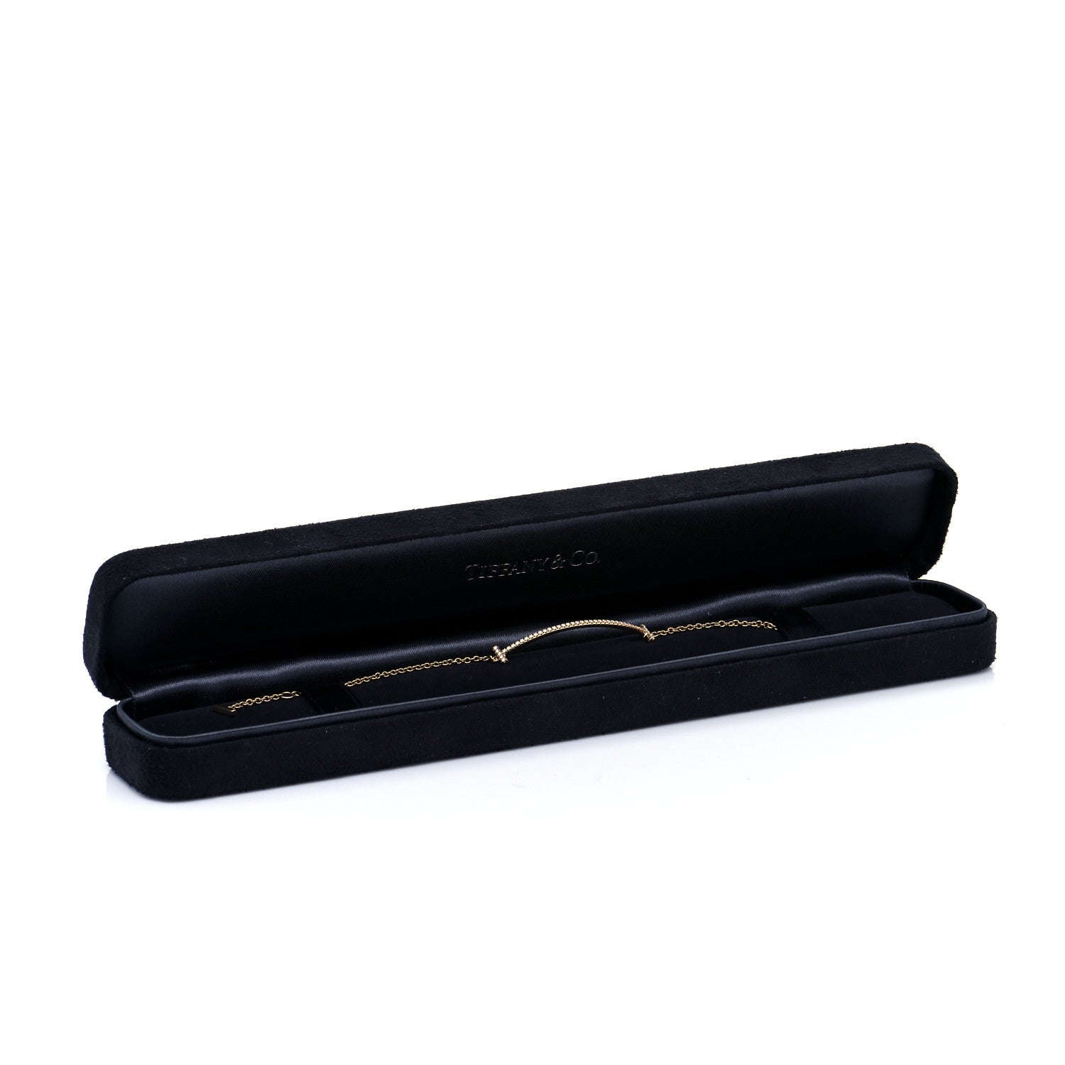 Tiffany 18K Yellow Gold Diamond T Smile Bracelet 7 of 7
