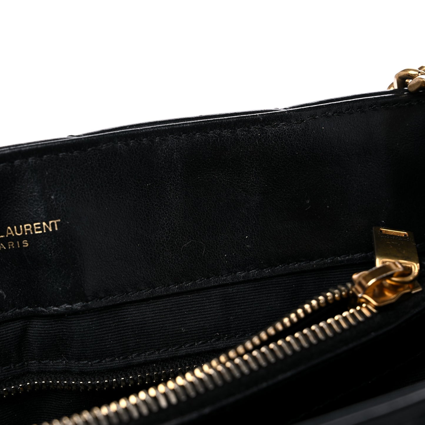 Calfskin Y Quilted Monogram Medium Loulou Chain Satchel Black