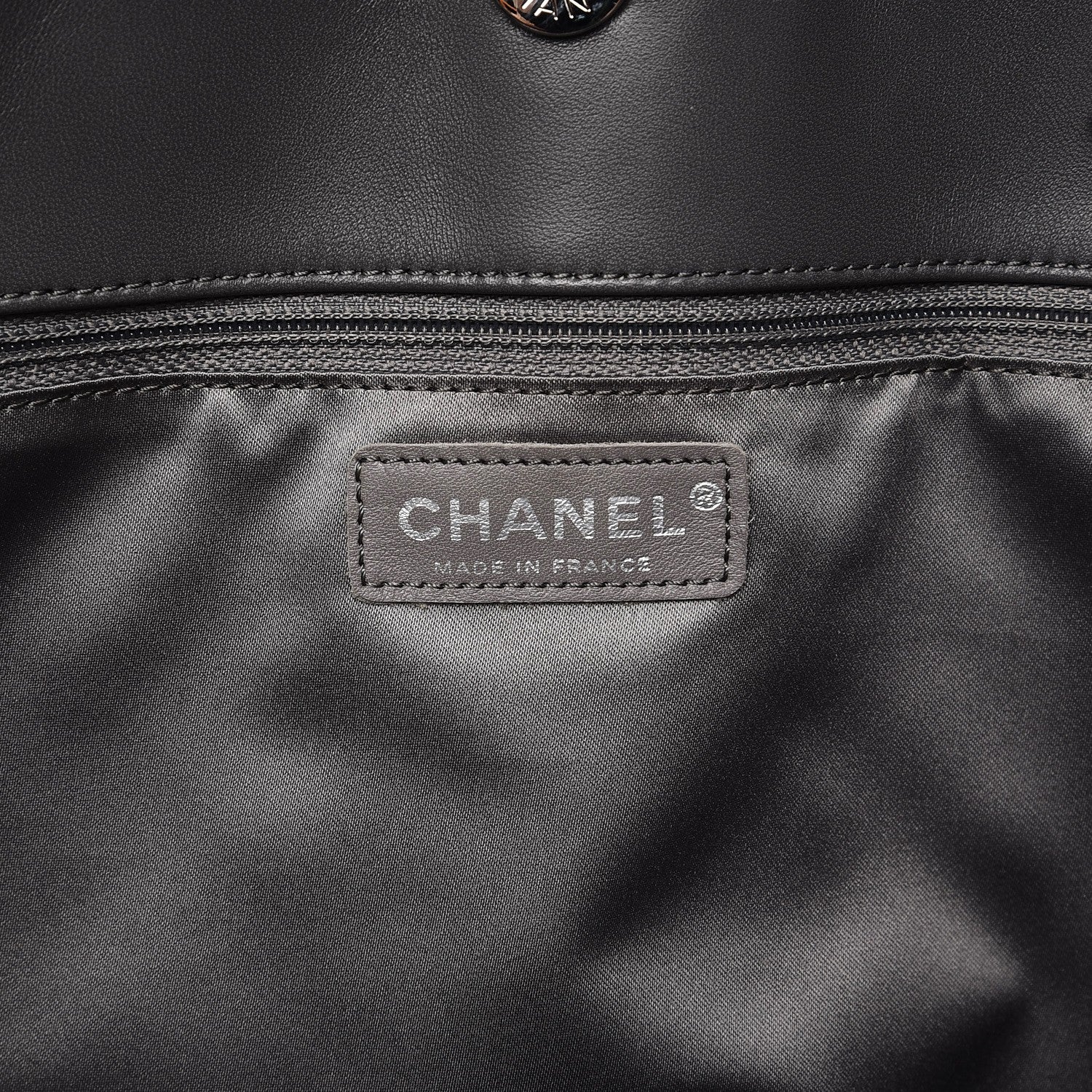 Chanel Vinyl Funny Tweed Patchwork Tote Grey 6 of 7
