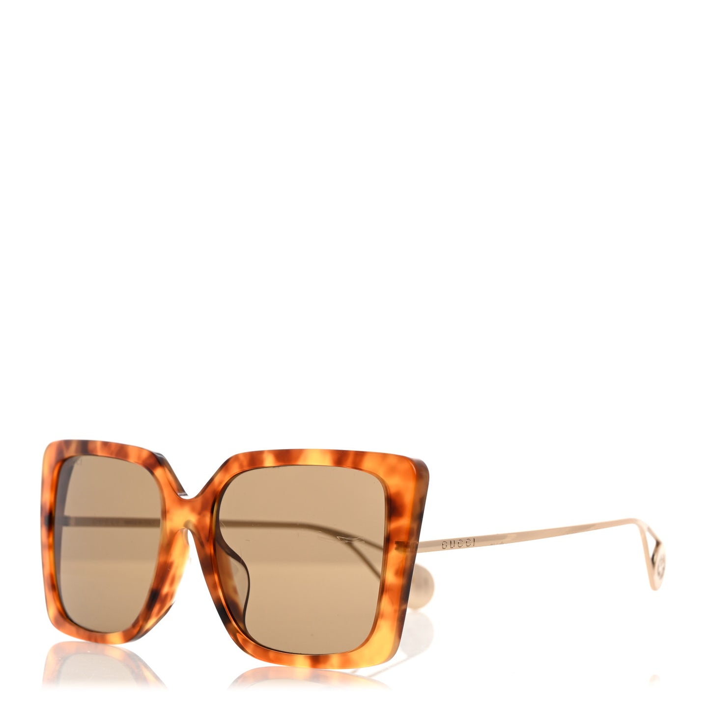 Acetate Oversize Square Frame GG0435S Sunglasses Havana