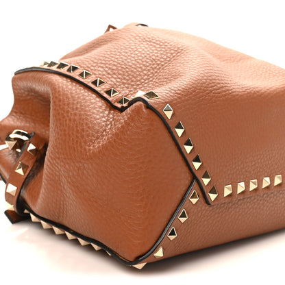 Valentino Garavani Grained Calfskin Rockstud Small Bucket Bag Selleria 8 of 9