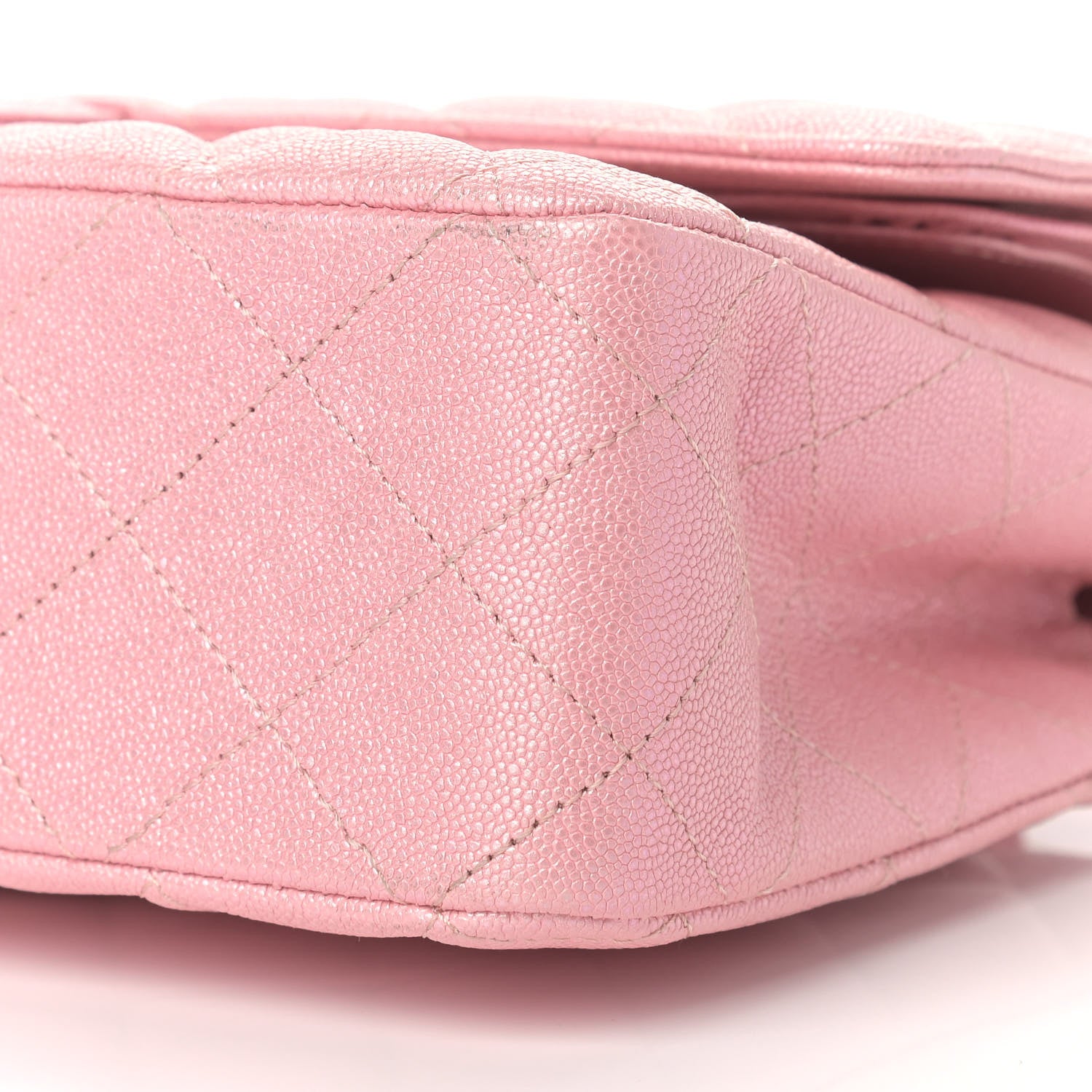 Chanel Iridescent Caviar Quilted Medium Double Flap Rose Pink 9 of 11