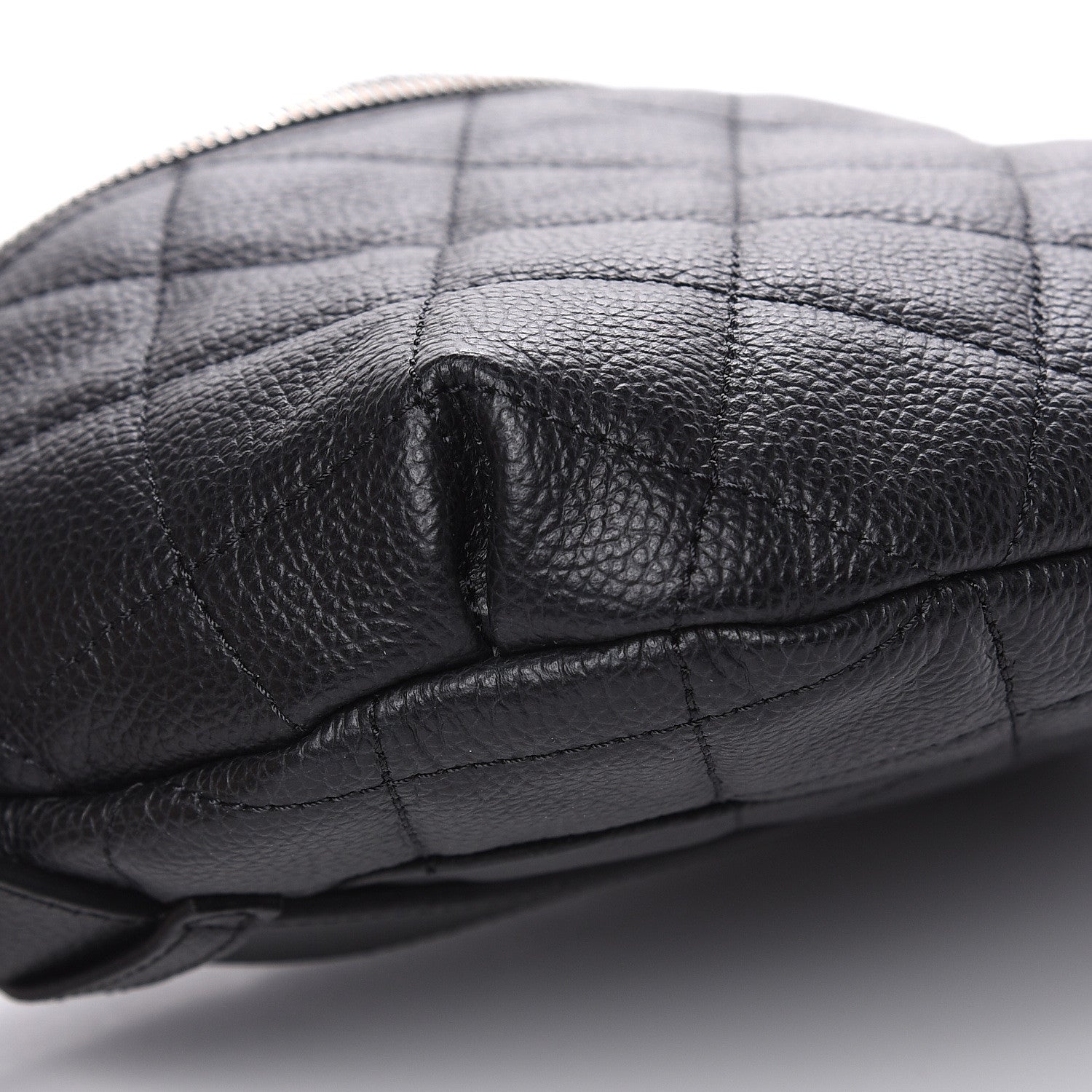 Chanel Grained Calfskin Quilted Waist Belt Bag Black 8 of 9